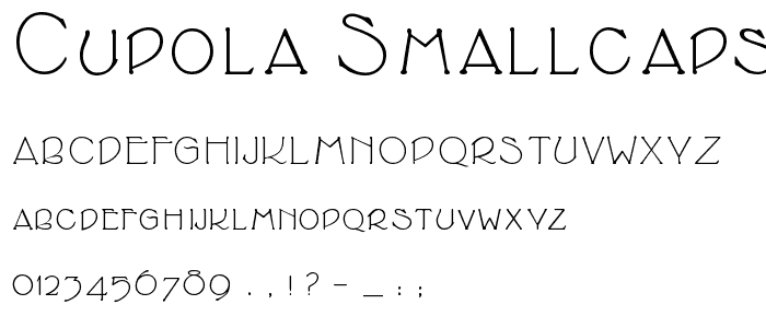 Cupola SmallCaps font